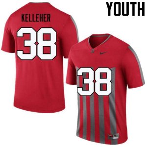 Youth Ohio State Buckeyes #38 Logan Kelleher Throwback Nike NCAA College Football Jersey In Stock EJQ8744DA